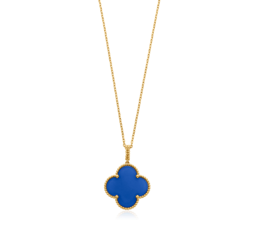 [Lumi Jewelry]CLOVER 25MM NECKLACE TURQUOISE ROSE GOLD