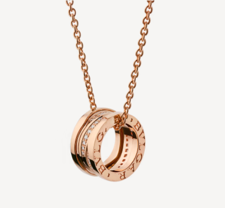 [Lumi Jewelry]ZERO 1 PINK GOLD DIAMOND NECKLACE