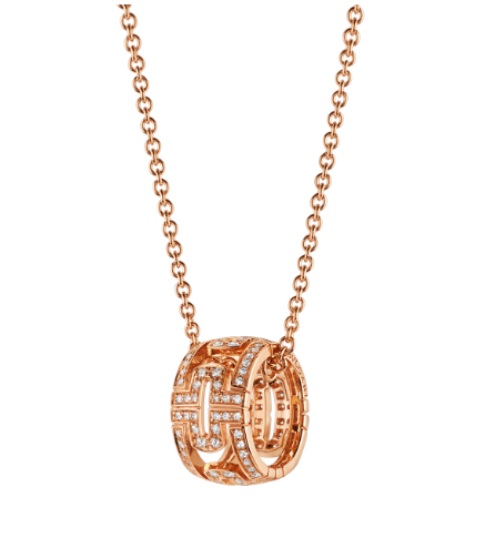 [Lumi Jewelry]PARENTESI NECKLACE PINK GOLD DIAMOND