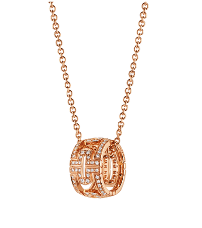 [Lumi Jewelry]PARENTESI NECKLACE PINK GOLD DIAMOND
