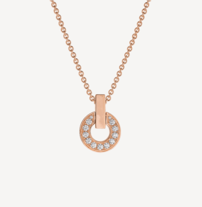 [Lumi Jewelry]GARI NECKLACE PINK GOLD DIAMOND