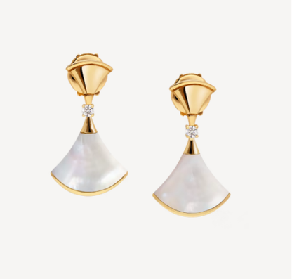 [Lumi Jewelry]DREAM MOP 1 DIAMOND EARRINGS