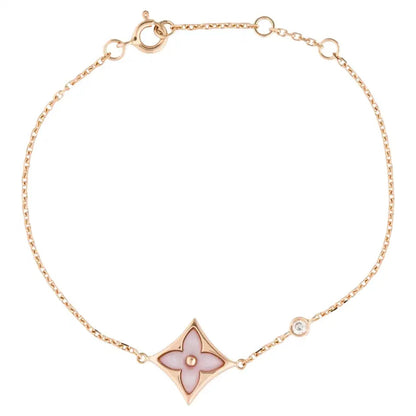[Lumi Jewelry]STAR 1 DIAMOND PINK GOLD BRACELET