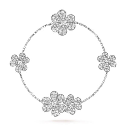 [Lumi Jewelry]FRIVOLE SILVER 5 FLOWERS BRACELET