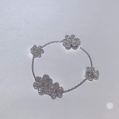 [Lumi Jewelry]FRIVOLE SILVER 5 FLOWERS BRACELET