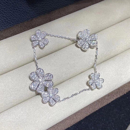 [Lumi Jewelry]FRIVOLE SILVER 5 FLOWERS BRACELET