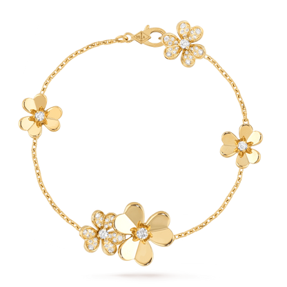 [Lumi Jewelry]FRIVOLE GOLD 5 FLOWERS BRACELET