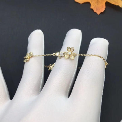 [Lumi Jewelry]FRIVOLE GOLD 5 FLOWERS BRACELET