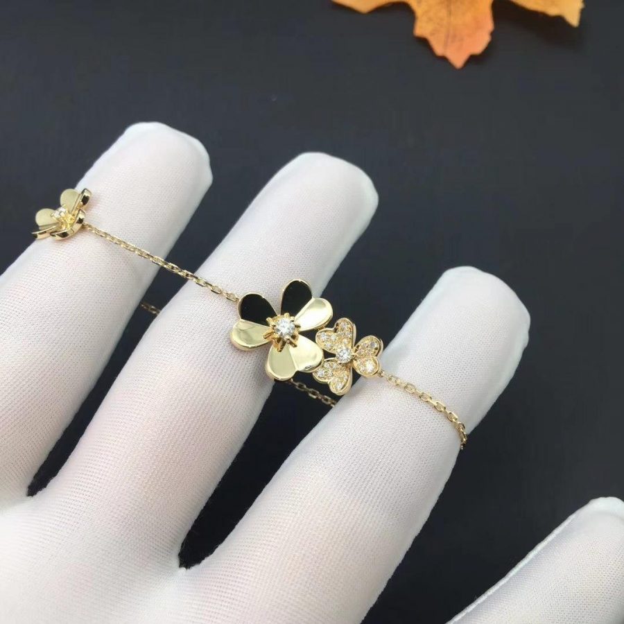 [Lumi Jewelry]FRIVOLE GOLD 5 FLOWERS BRACELET