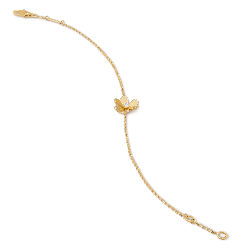[Lumi Jewelry]FRIVOLE GOLD FLOWER PINK MALACHITE BRACELET