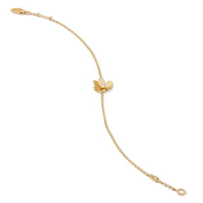 [Lumi Jewelry]FRIVOLE GOLD FLOWER PINK MALACHITE BRACELET