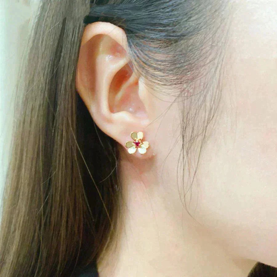 [Lumi Jewelry]FRIVOLE  FLOWER PINK EARRINGS