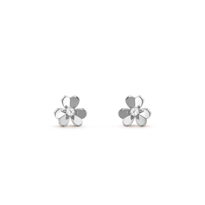 [Lumi Jewelry]FRIVOLE MINI SILVER FLOWER EARRINGS