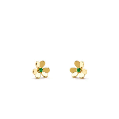 [Lumi Jewelry]FRIVOLE  FLOWER MALACHITE EARRINGS