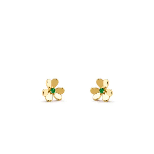 [Lumi Jewelry]FRIVOLE  FLOWER MALACHITE EARRINGS