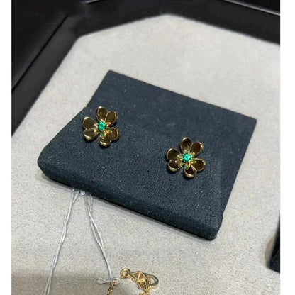 [Lumi Jewelry]FRIVOLE  FLOWER MALACHITE EARRINGS
