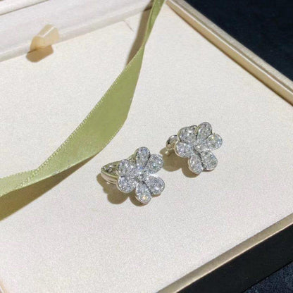 [Lumi Jewelry]FRIVOLE SILVER FLOWER DIAMOND EARRINGS
