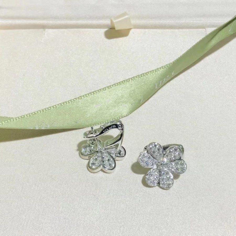 [Lumi Jewelry]FRIVOLE SILVER FLOWER DIAMOND EARRINGS