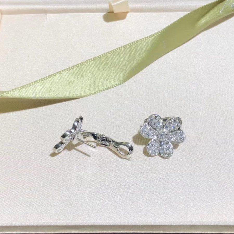 [Lumi Jewelry]FRIVOLE SILVER FLOWER DIAMOND EARRINGS