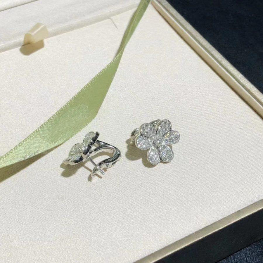 [Lumi Jewelry]FRIVOLE SILVER FLOWER DIAMOND EARRINGS
