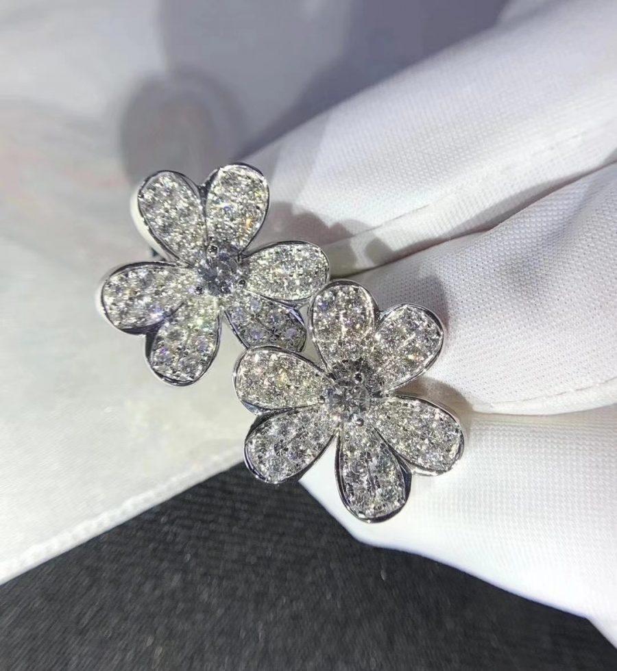 [Lumi Jewelry]FRIVOLE SILVER FLOWER DIAMOND EARRINGS