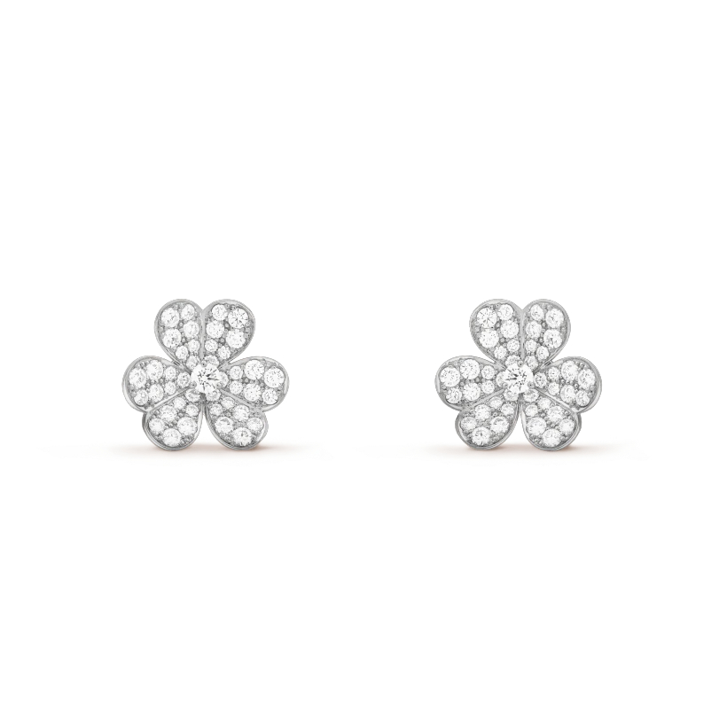[Lumi Jewelry]FRIVOLE SILVER FLOWER DIAMOND EARRINGS