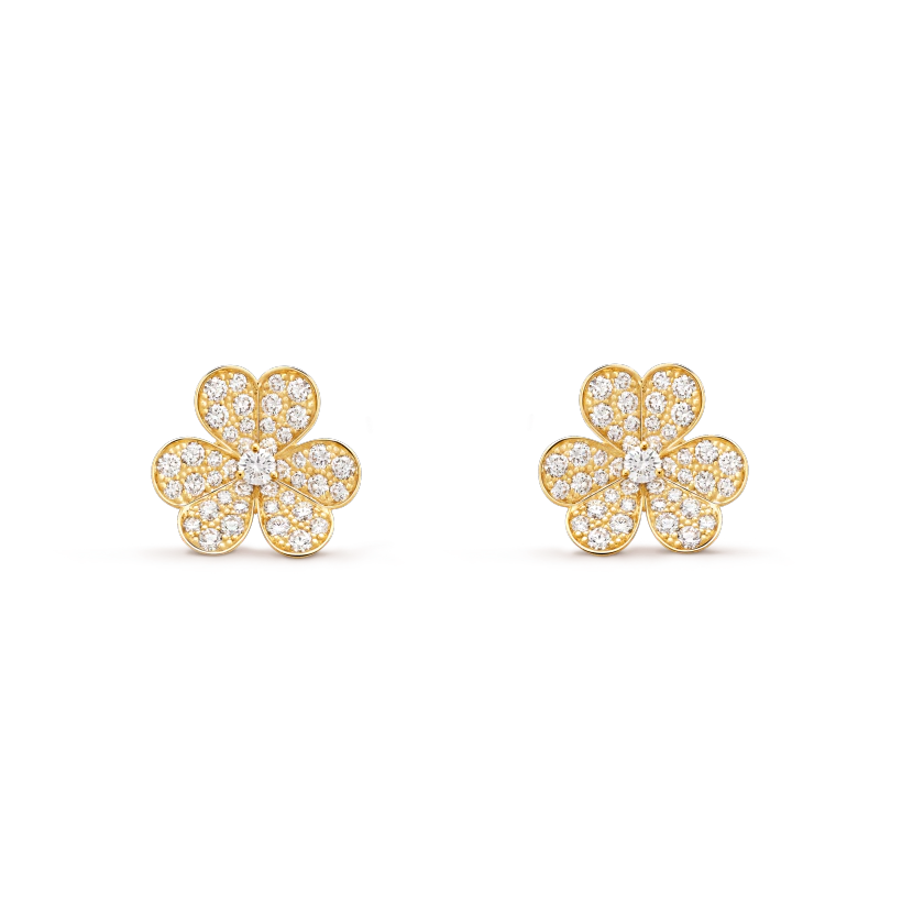 [Lumi Jewelry]FRIVOLE GOLD FLOWER DIAMOND EARRINGS