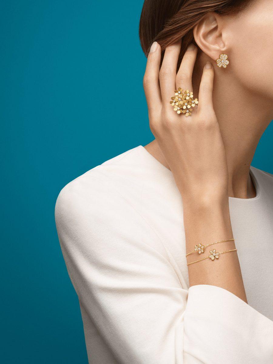 [Lumi Jewelry]FRIVOLE GOLD FLOWER DIAMOND EARRINGS