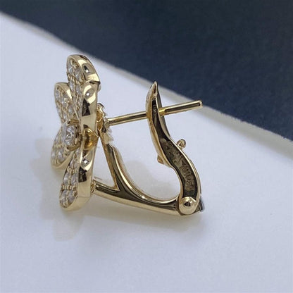 [Lumi Jewelry]FRIVOLE GOLD FLOWER DIAMOND EARRINGS