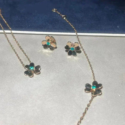 [Lumi Jewelry]FRIVOLE  FLOWER MALACHITE EARRINGS