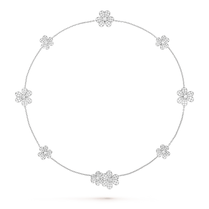 [Lumi Jewelry]FRIVOLE SILVER 9 FLOWERS NECKLACE