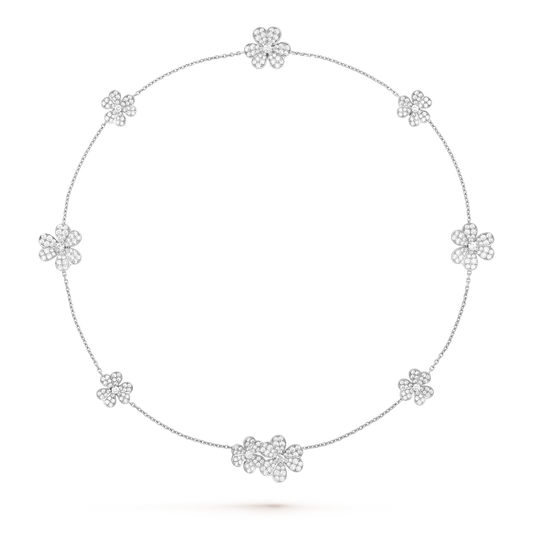 [Lumi Jewelry]FRIVOLE SILVER 9 FLOWERS NECKLACE