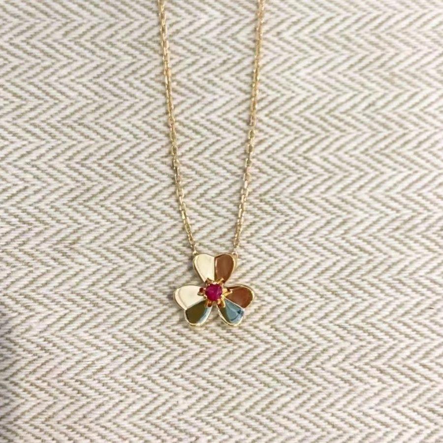 [Lumi Jewelry]FRIVOLE GOLD FLOWER NECKLACE
