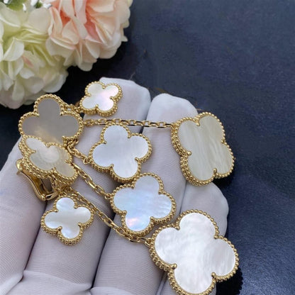 [Lumi Jewelry]CLOVER EARRINGS WHITE MOP 4 MOTIFS GOLD