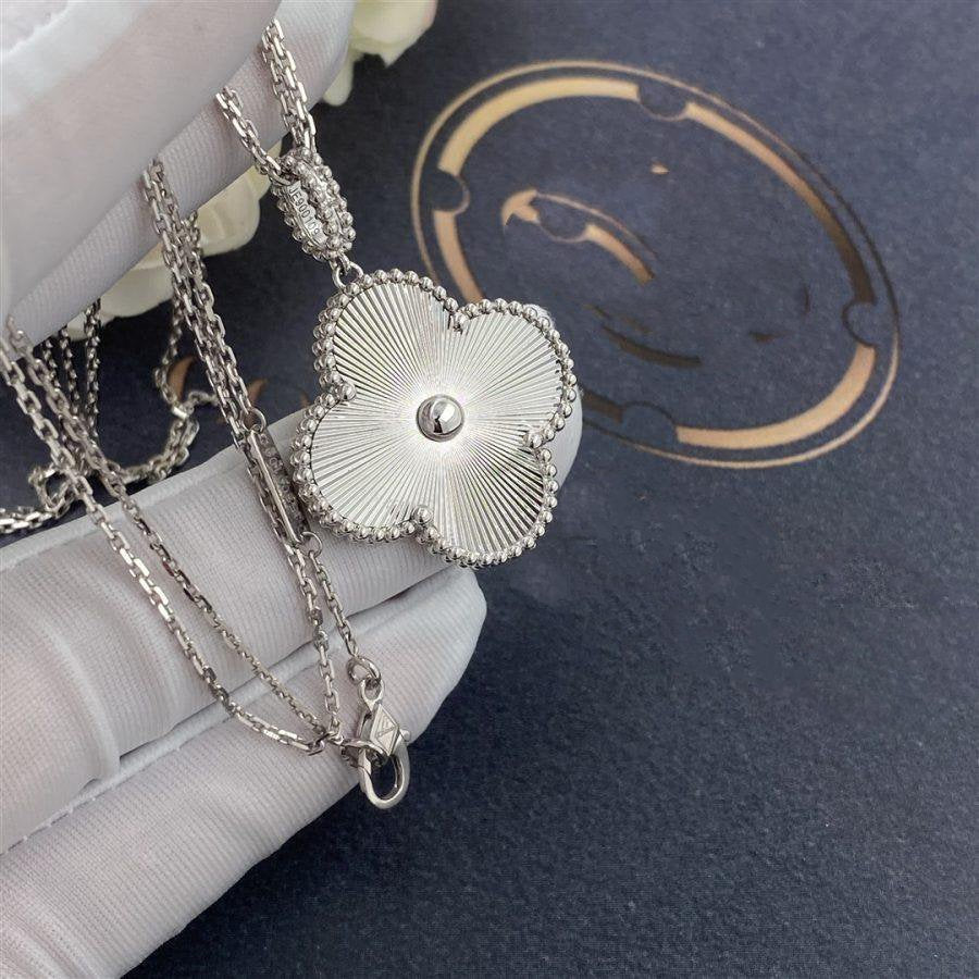 [Lumi Jewelry]CLOVER 25MM SILVER BIG CLOVER NECKLACE