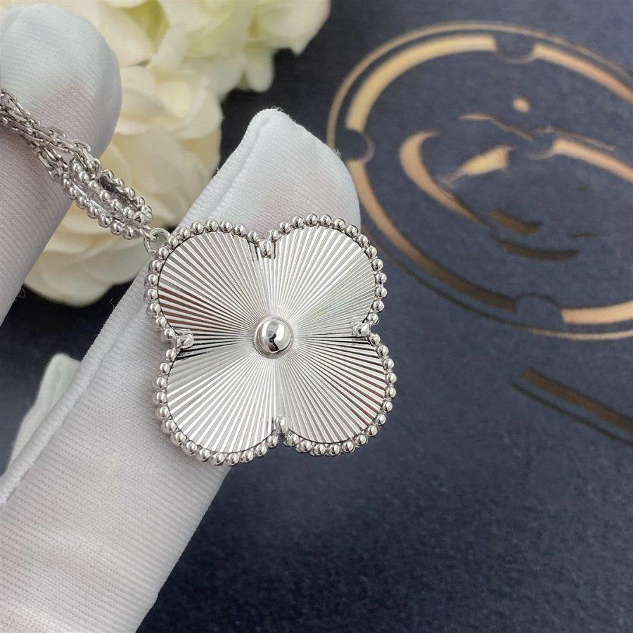 [Lumi Jewelry]CLOVER 25MM SILVER BIG CLOVER NECKLACE