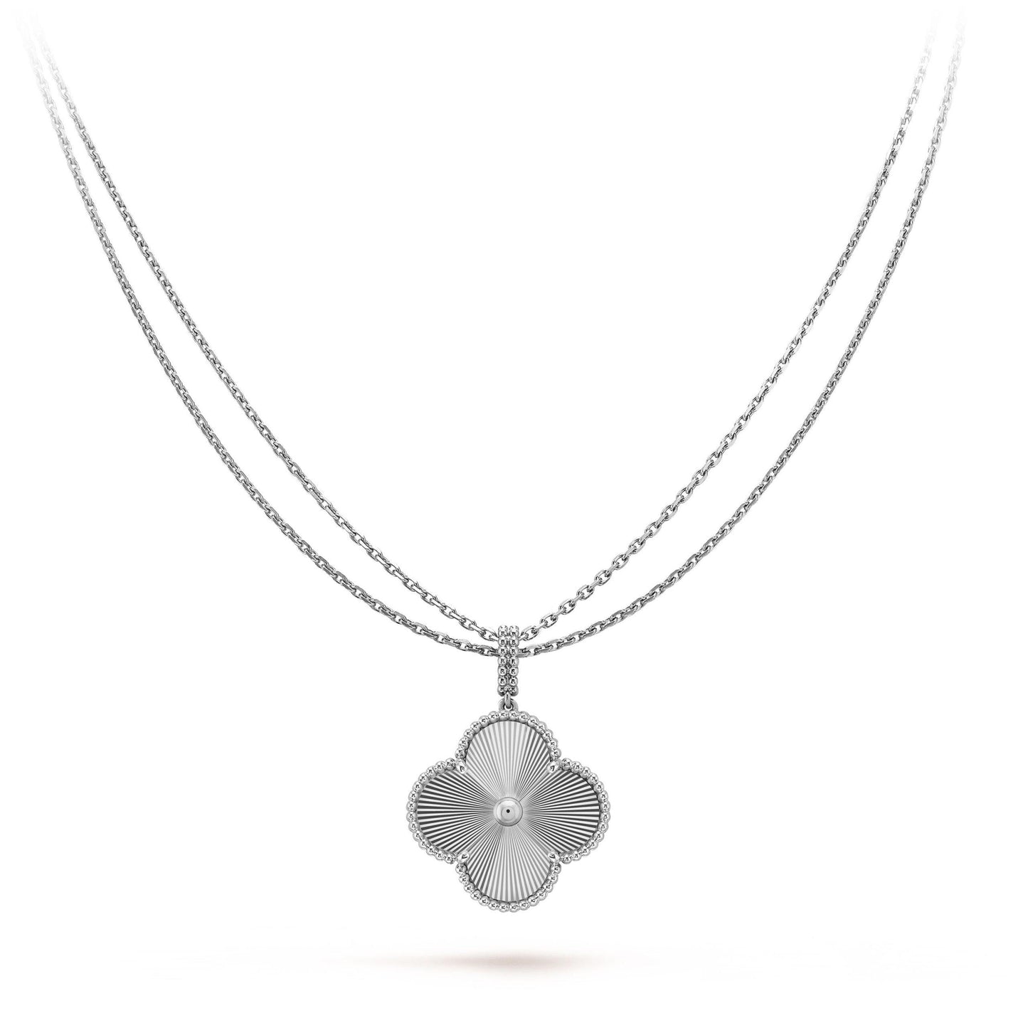 [Lumi Jewelry]CLOVER 25MM SILVER BIG CLOVER NECKLACE