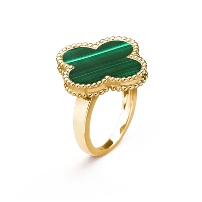 [Lumi Jewelry]CLOVER MALACHITE RING