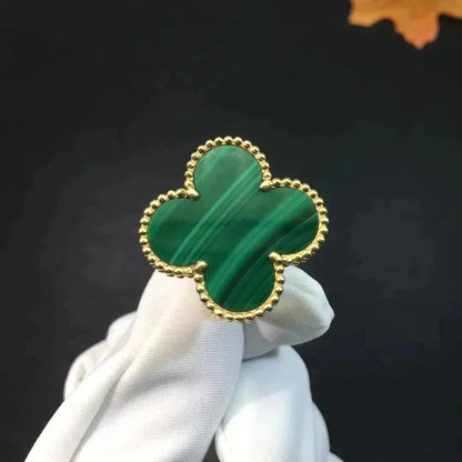 [Lumi Jewelry]CLOVER MALACHITE RING