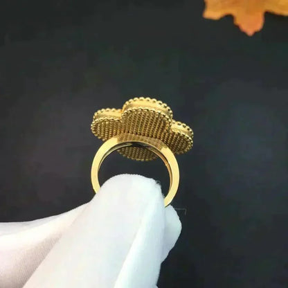 [Lumi Jewelry]CLOVER MALACHITE RING