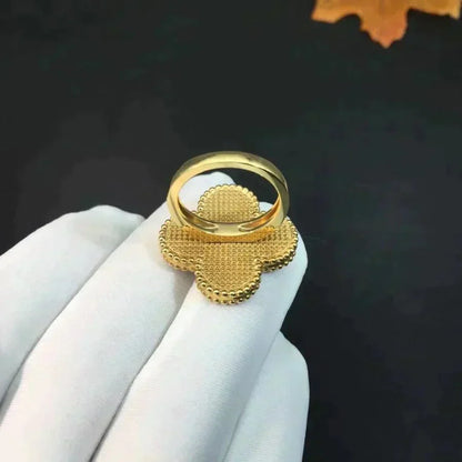 [Lumi Jewelry]CLOVER MALACHITE RING
