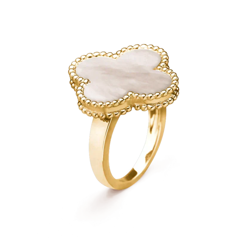 [Lumi Jewelry]CLOVER WHITE MOP RING