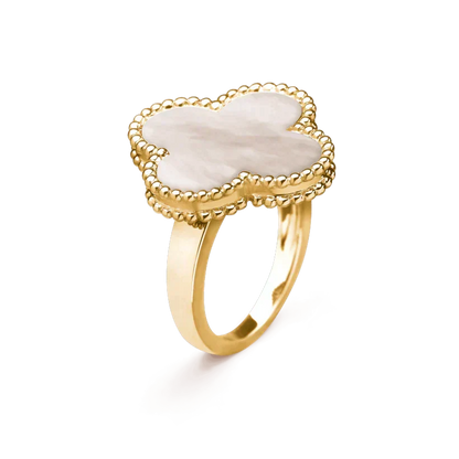 [Lumi Jewelry]CLOVER WHITE MOP RING
