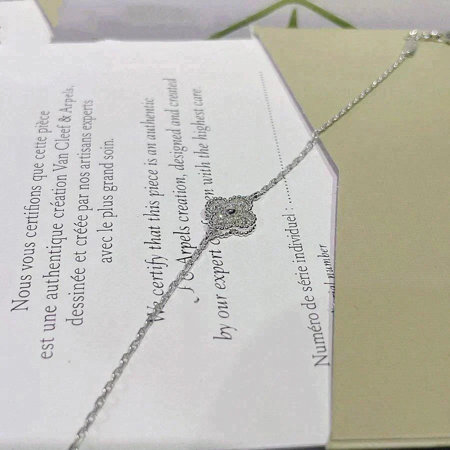 [Lumi Jewelry]CLOVER  SINGLE FLOWER BRACELET SILVER