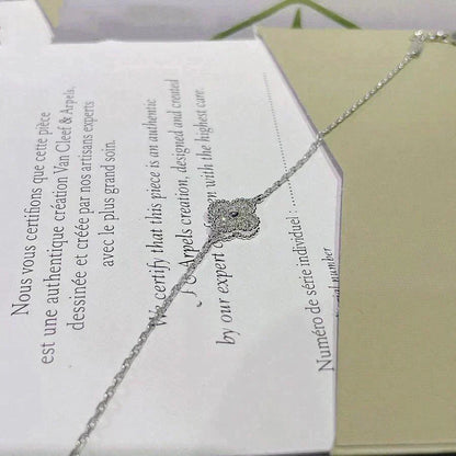 [Lumi Jewelry]CLOVER  SINGLE FLOWER BRACELET SILVER