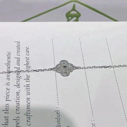 [Lumi Jewelry]CLOVER  SINGLE FLOWER BRACELET SILVER