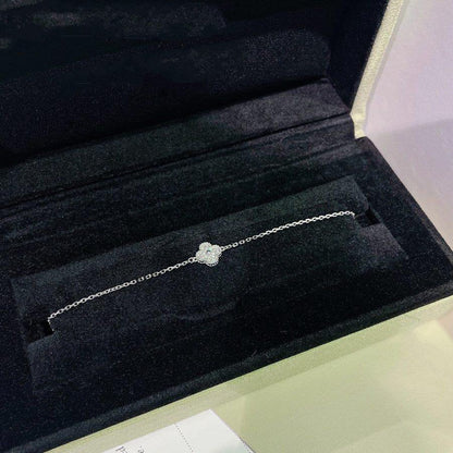 [Lumi Jewelry]CLOVER  SINGLE FLOWER BRACELET SILVER