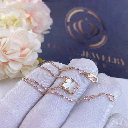 [Lumi Jewelry]CLOVER WHITE MOP SINGLE FLOWER BRACELET