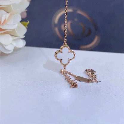 [Lumi Jewelry]CLOVER WHITE MOP SINGLE FLOWER BRACELET