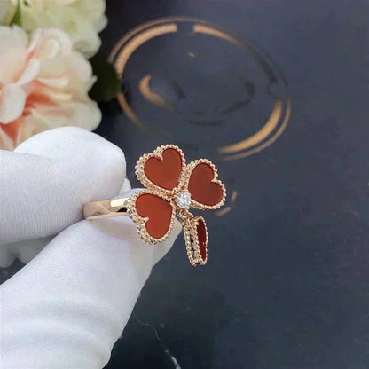 [Lumi Jewelry]SWEET CLOVER CARNELIAN RING